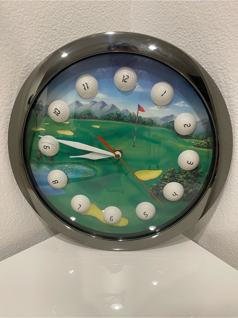 Golf Course Decorative Wall Clock in Green